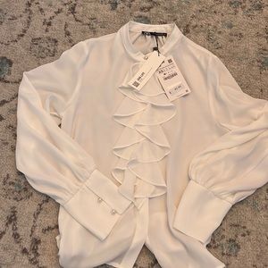 New Zara ruffle top